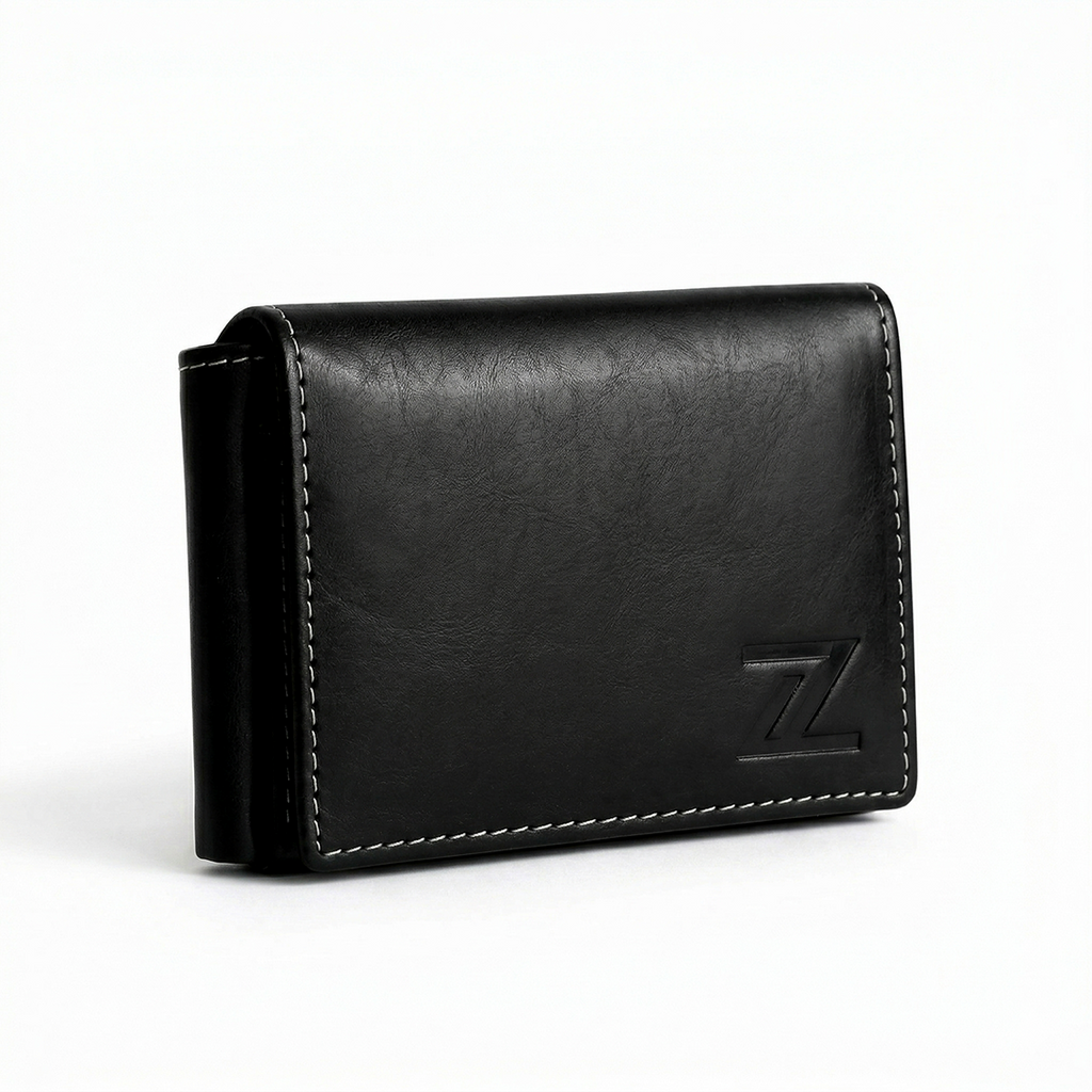 Black flip wallet