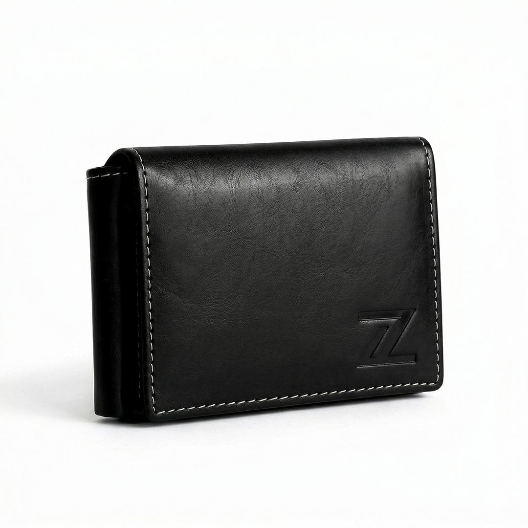 Black flip wallet