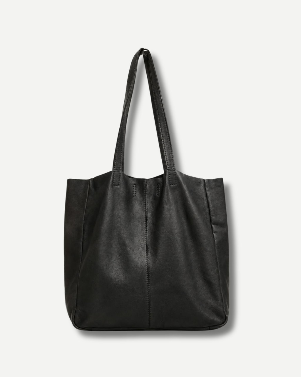 The Signature Leather Tote - Black
