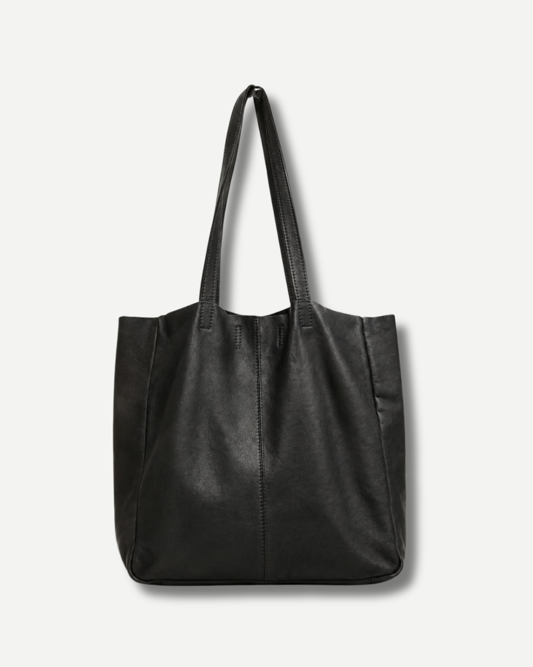 The Signature Leather Tote - Black