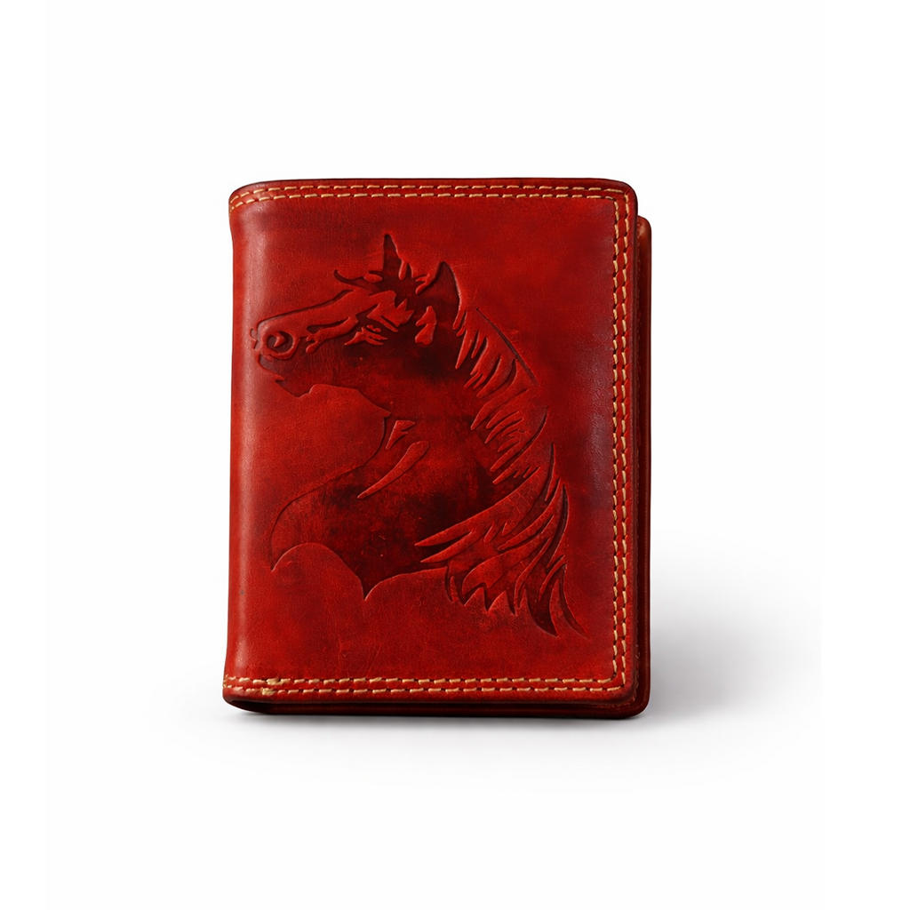 Vintage Red Horse Wallet