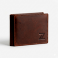 Tan flip wallet