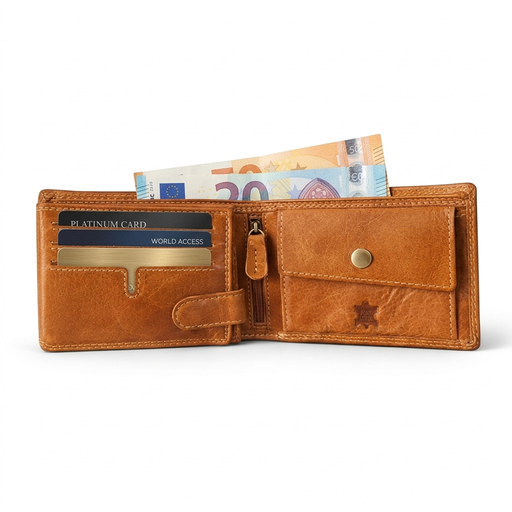 Vintage Brown Leather Wallet