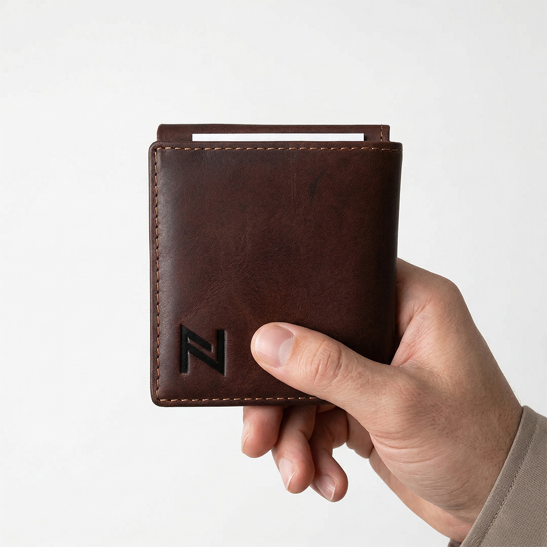 Tan brown Flip wallet