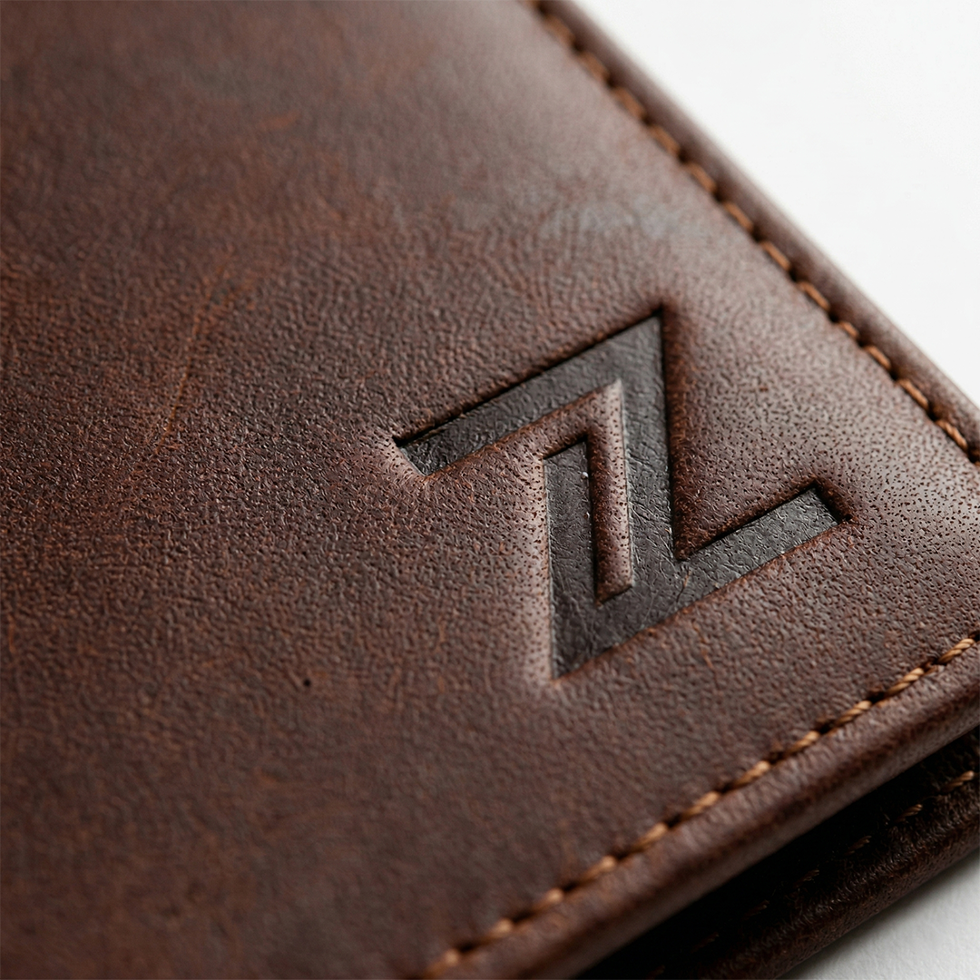 Tan flip wallet