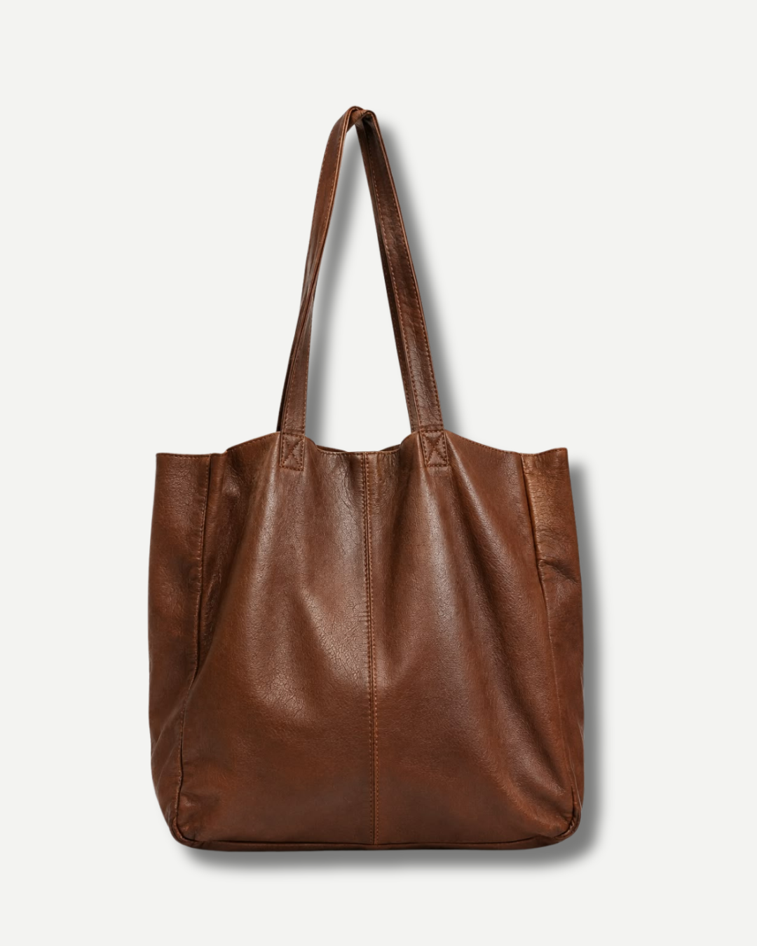 The Signature Leather Tote - Tan