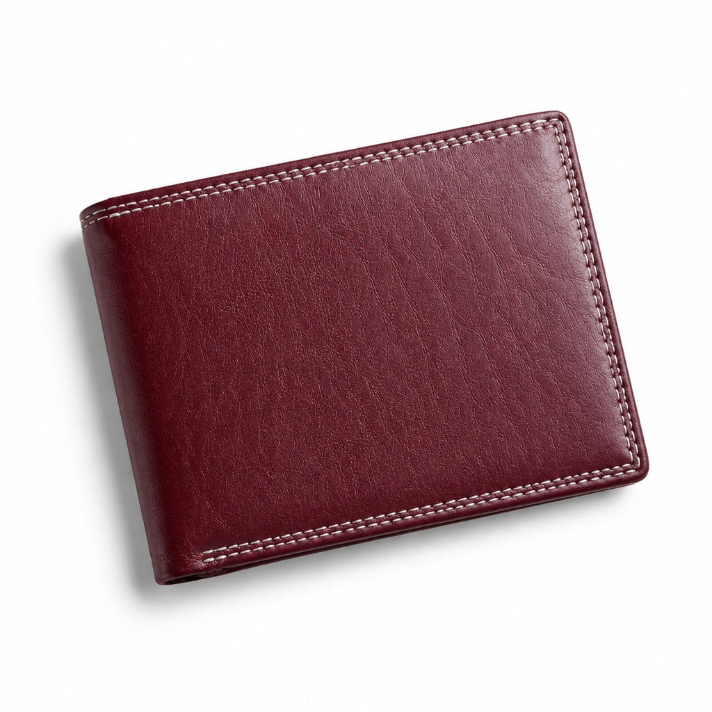 Vintage Bike Red Leather Wallet